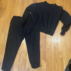 Black Sweatshirt and Joggers Set